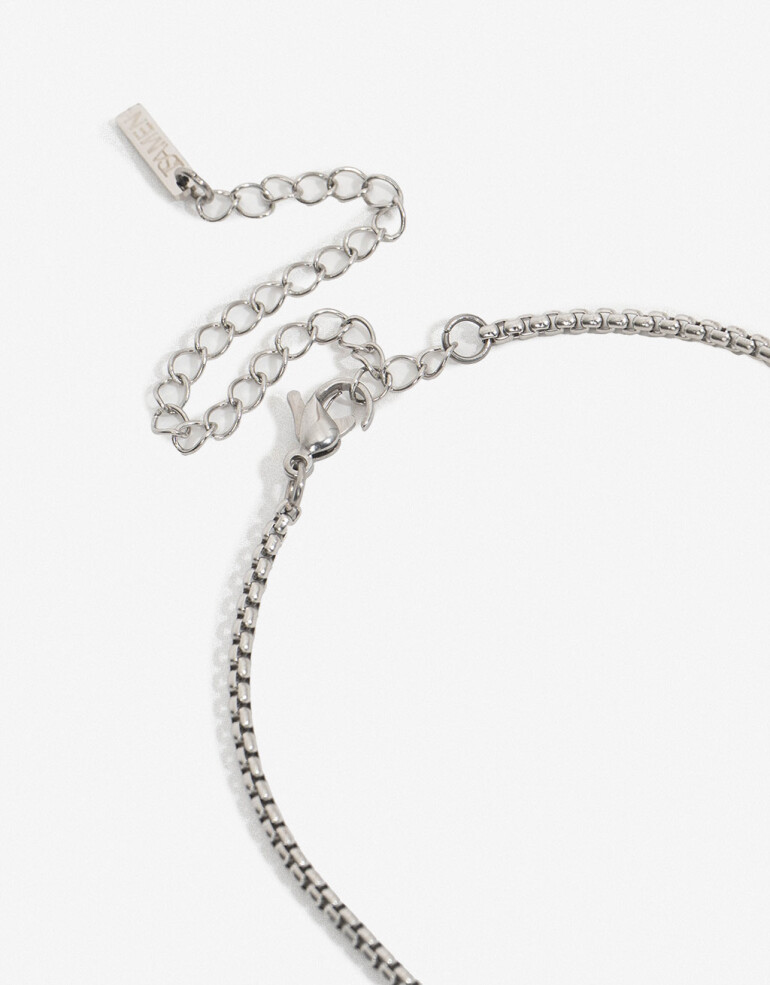 Cadena Corta con Dije Metal Cadena Con Dije Acero Men´s Collection - Plateado