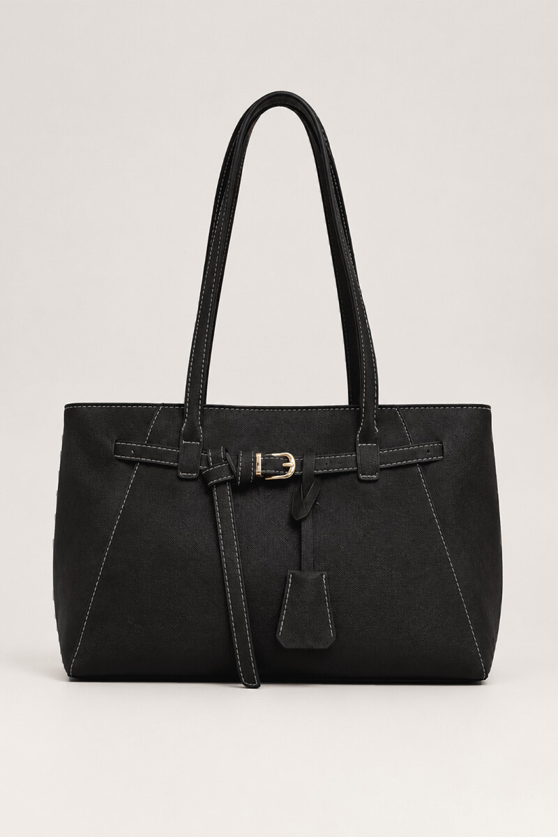CARTERA SUEDE HEBILLA NEGRO