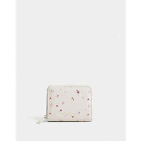 Billetera Cuerina Estampado Flores