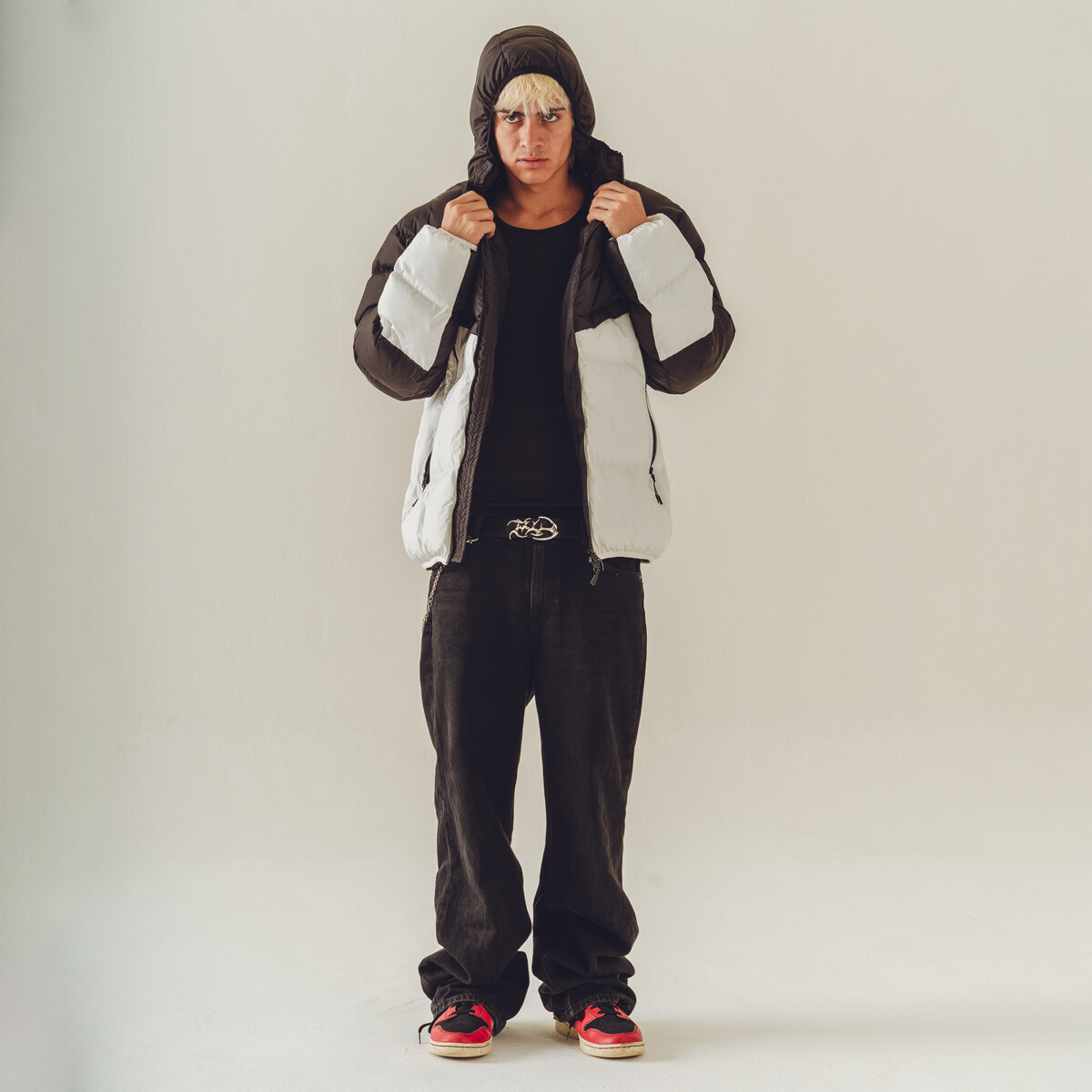 KAMPERA PUFFER NEGRO/BLANCO 