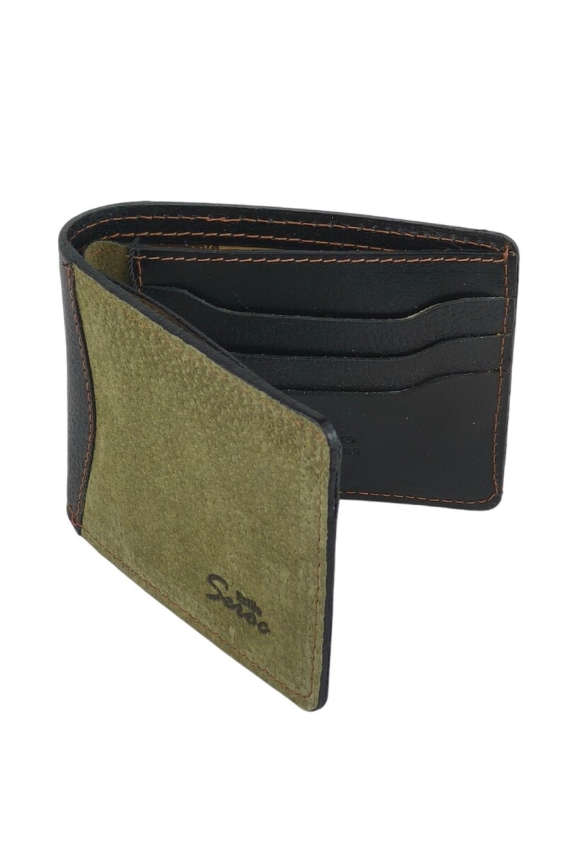 Billetera de hombre al corte clasica Verde