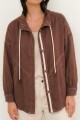 CHAQUETA LINO VERA MARRON