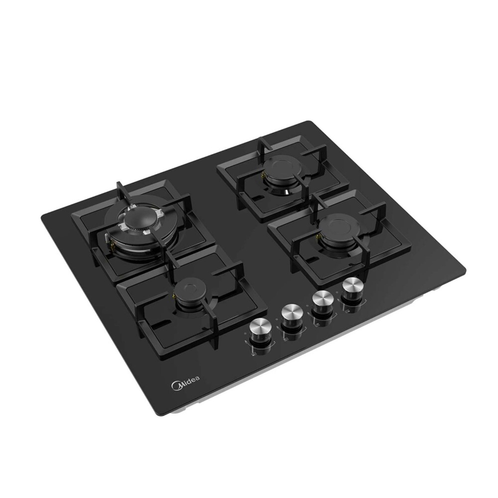ANAFE VIDRIO 4 HORNALLAS GAS NEGRO MIDEA MG60GK007AH1B