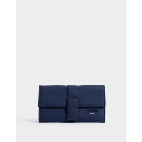 Billetera Fichero Rayado Azul Marino