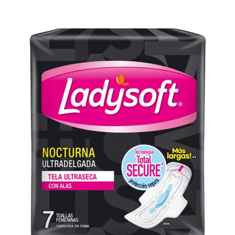 LADYSOFT TOALLAS FEMENINAS NOCTURNA ULTRADELGADA TELA ULTRASECA CON ALAS 7 UNIDADES LADYSOFT TOALLAS FEMENINAS NOCTURNA ULTRADELGADA TELA ULTRASECA CON ALAS 7 UNIDADES
