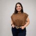 Remera hombreras Chocolate