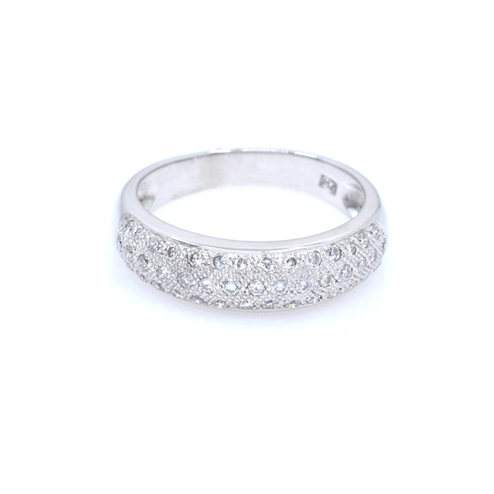 Anillo en oro 18k blanco con brillantes Anillo en oro 18k blanco con brillantes