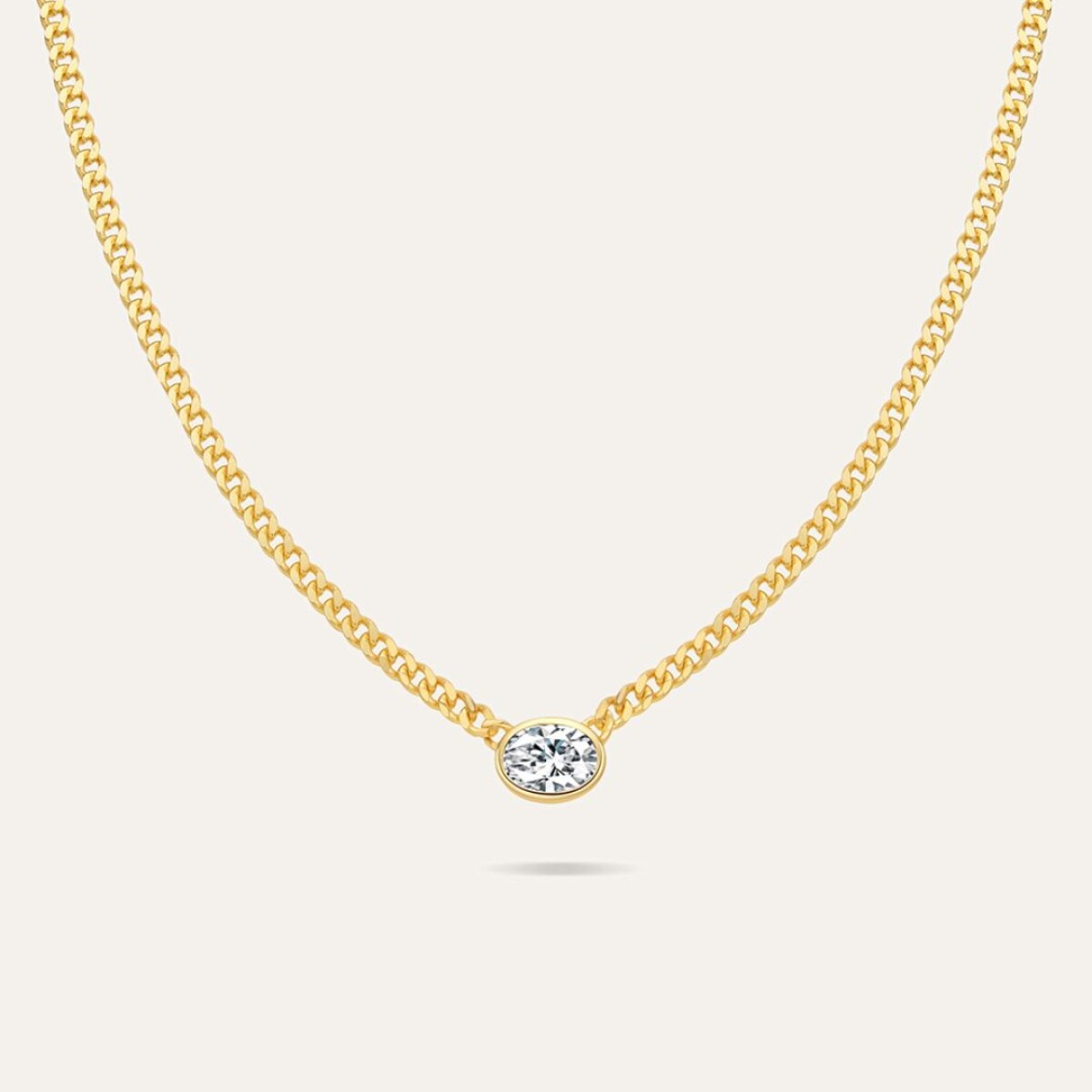 Collar Eternity White- Plata y Baño de Oro 