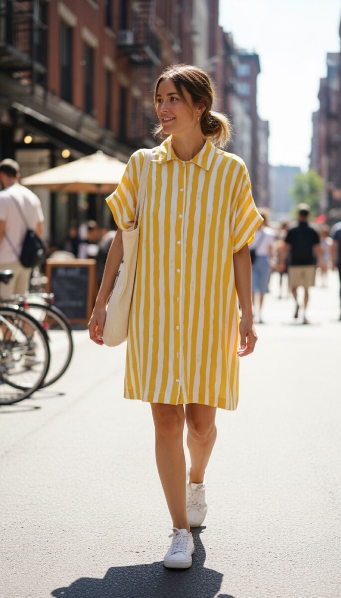 Vestido Camisero Pupa - Estampa Amarillo 