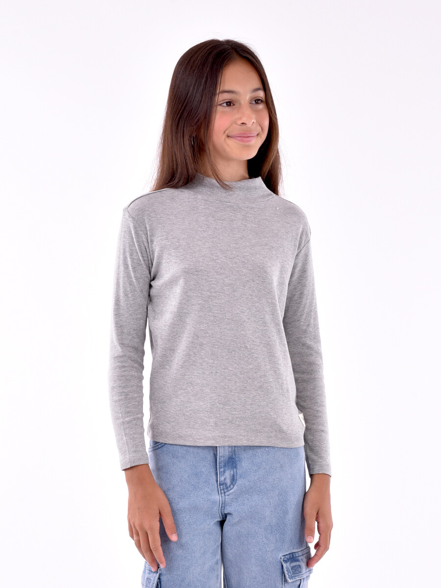 POLERA SEATTLE - GRIS MELANGE M 