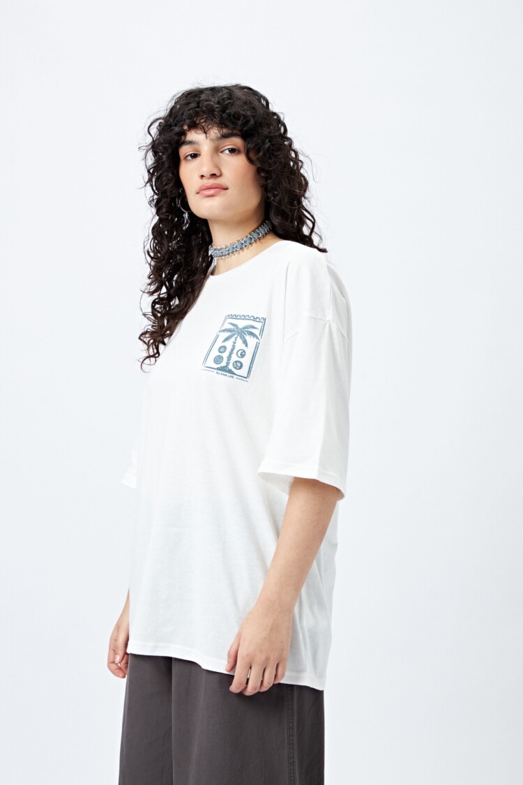 REMERA POSTCARD Blanco