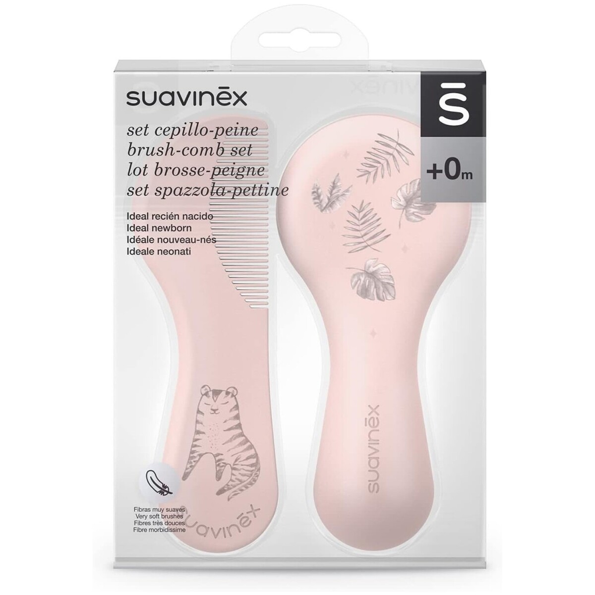 Set Hygge Suavinex peine y cepillo recién nacido - Rosa 