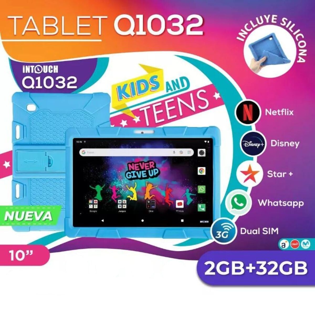 Tablet Intouch Kids Q732 32GB 10p 