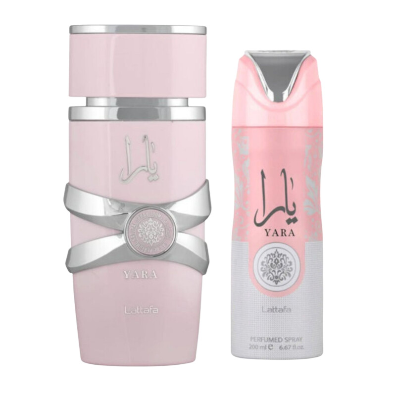 Set Lattafa Woman PerfumeYara EDP 100ML + Desodorante 200ml Set Lattafa Woman PerfumeYara EDP 100ML + Desodorante 200ml