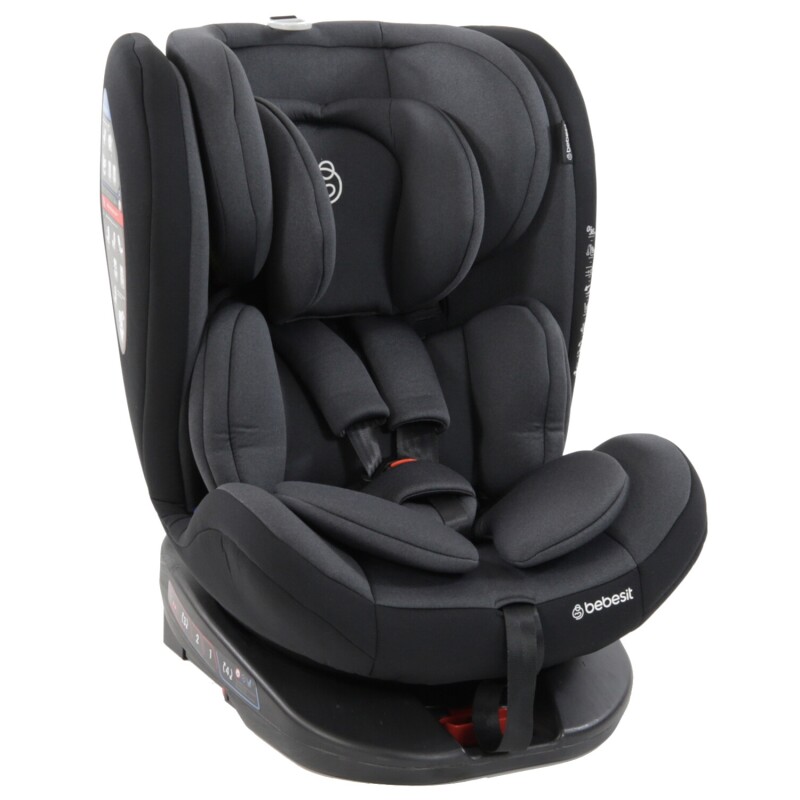 Silla booster para auto Bebesit Saturn con isofix y reclinación Gris oscuro