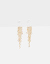 Aros Colgantes Largos Strass Aros Con Cubic - Dorado