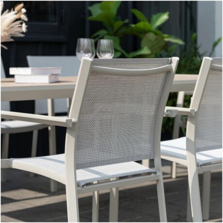 Silla De Jardín Apilable RUSTICO Urbanite Tela Resistente Al Agua - Beige Silla De Jardín Apilable RUSTICO Urbanite Tela Resistente Al Agua - Beige
