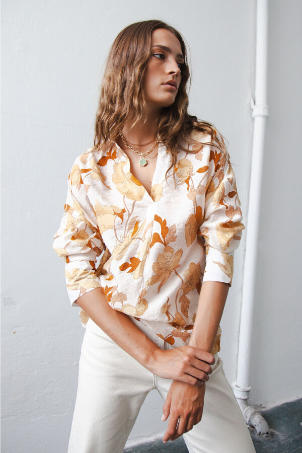 BLUSA HANNA BOTANICA BEIGE