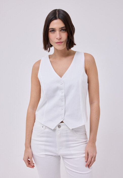 Chaleco Roma Blanco