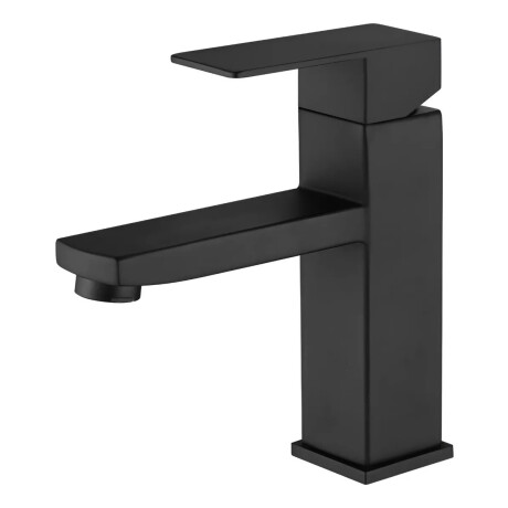 Canilla 18cm Monocomando Mezcladora Para Baño Metal Negro Negro