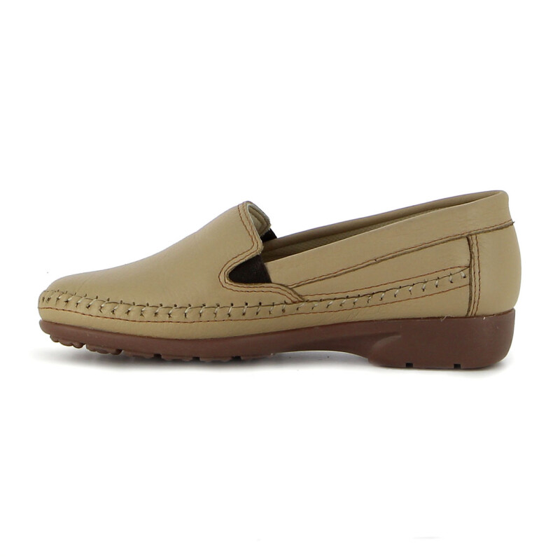 Mocasín Country de Mujer C/elast Flowter Beige