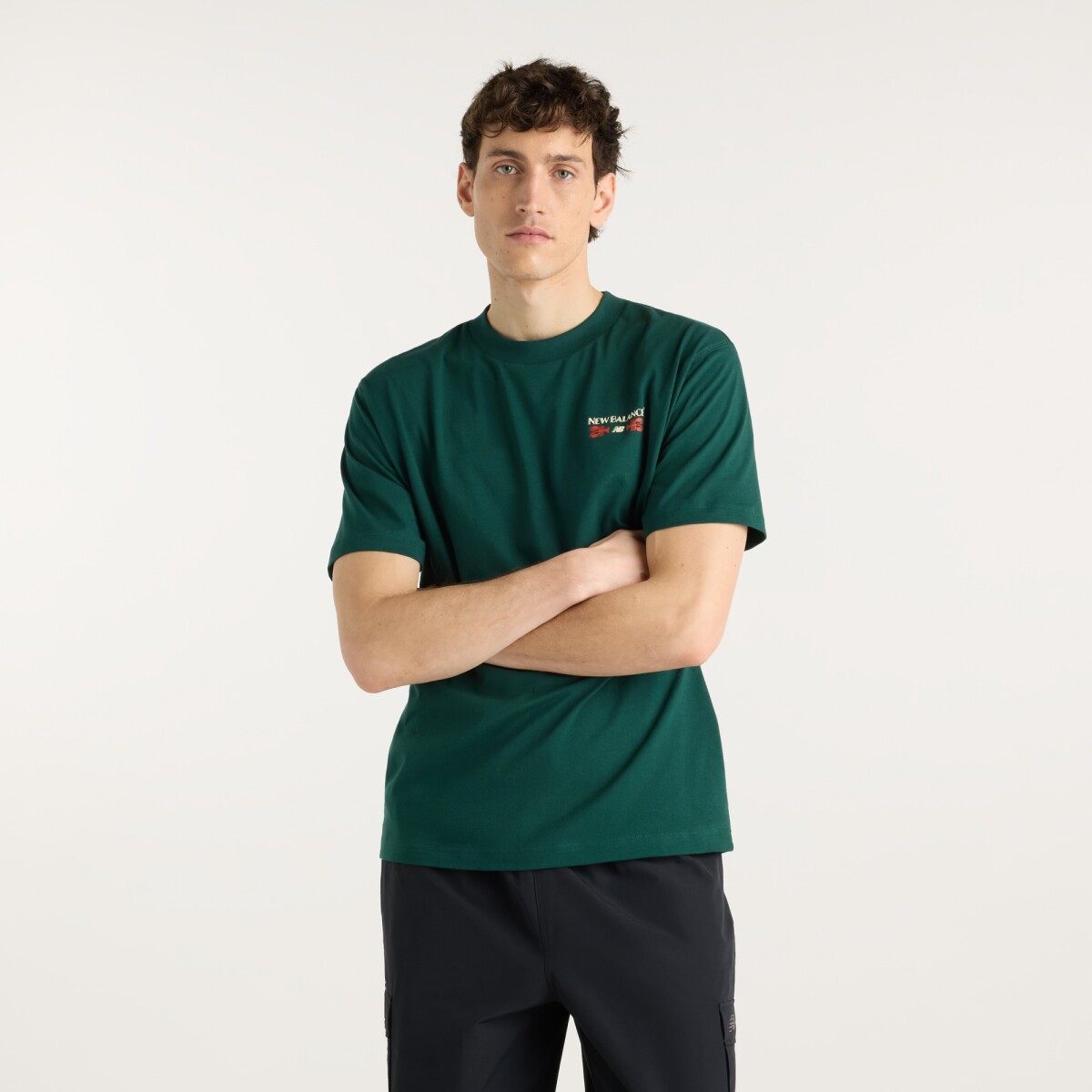 Remera New Balance de Hombre - Grab a Bite - MT62S7YPNOG - GREEN 