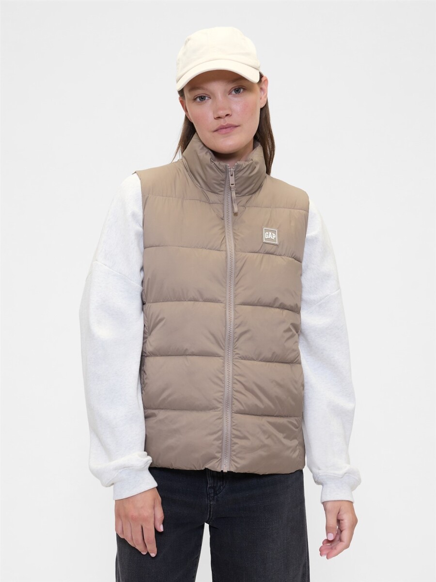 Chaleco Puffer Mujer - Medium Cool Brown 