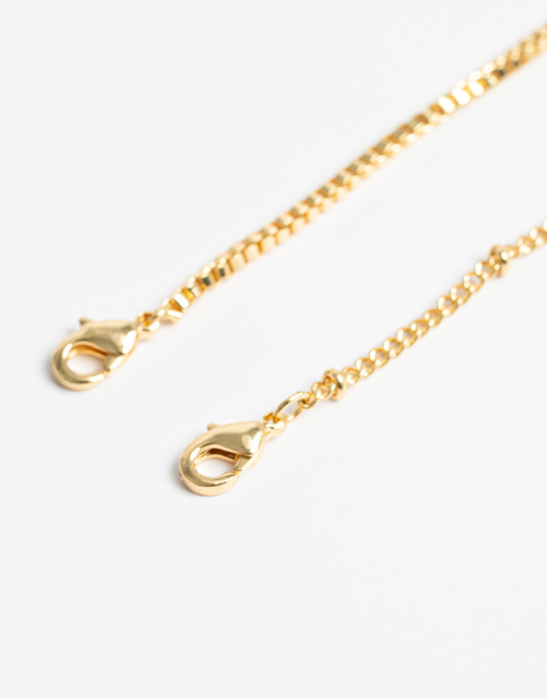 Pulseras Flexibles Sets Cubic zirconia Set De Pulseras Con Cubic Zirconia - Dorado