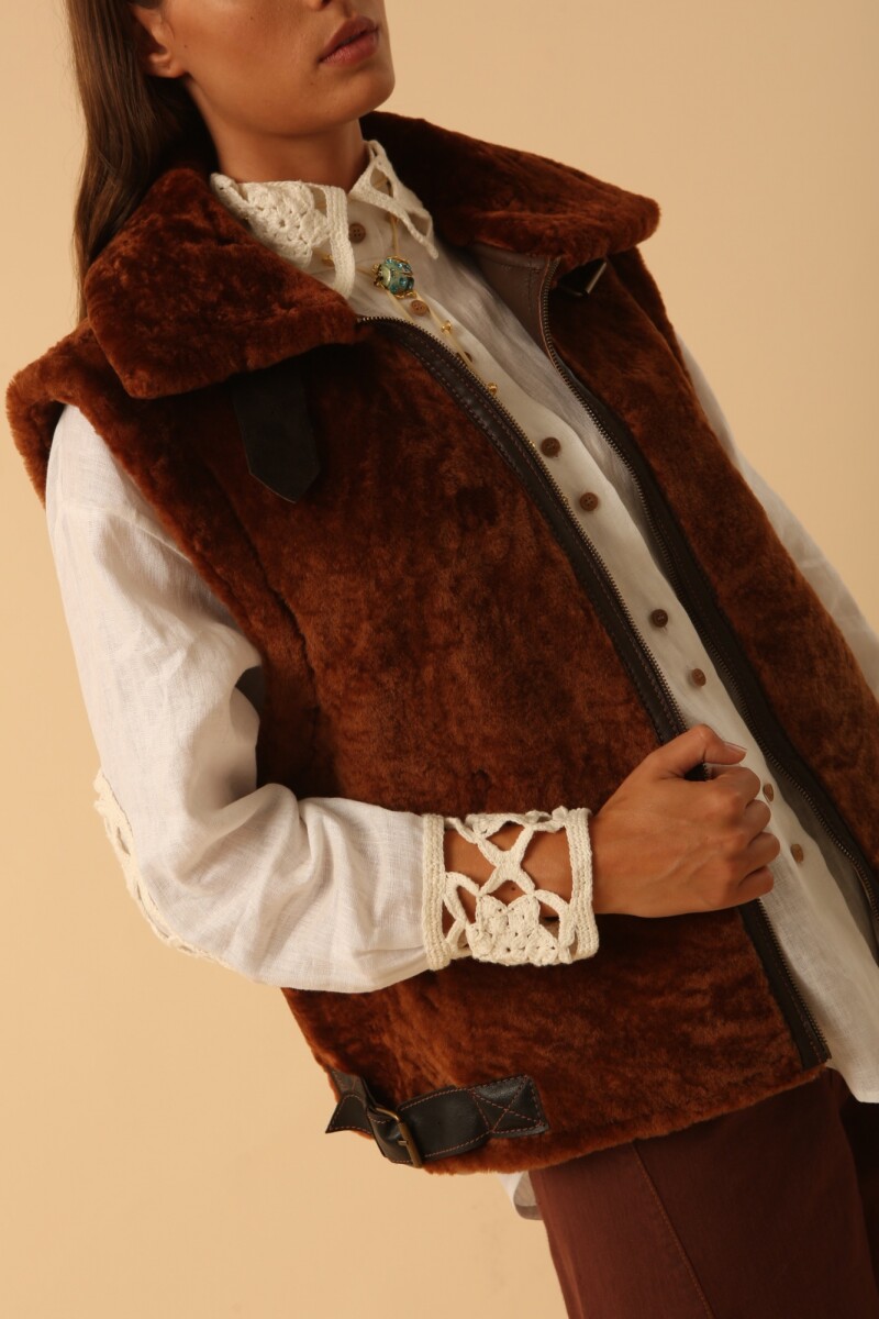 CHALECO EKO Fur Marron