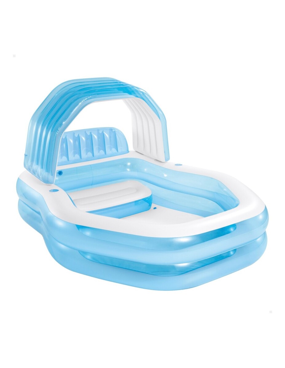 INTEX PISCINA FAMILIAR INFLABLE C/TOLDO & RESPALDO 550 LITROS 