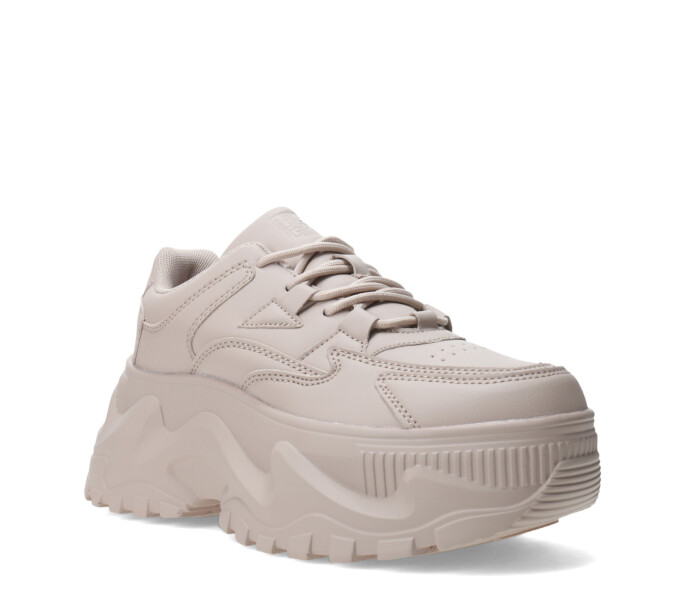 Championes de Mujer Miss Carol LASCARI acordonado con plataforma Beige