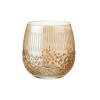 PORTA VELA VIDRIO DORADO 12CM Unica