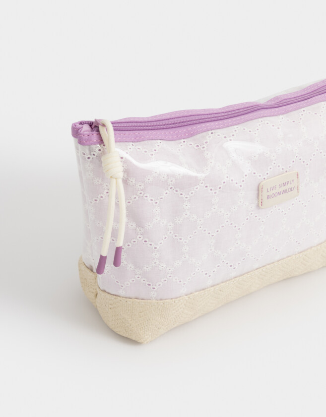 Porta Cosméticos Estampados Porta Cosméticos "live Simply" - Naranja Durazno