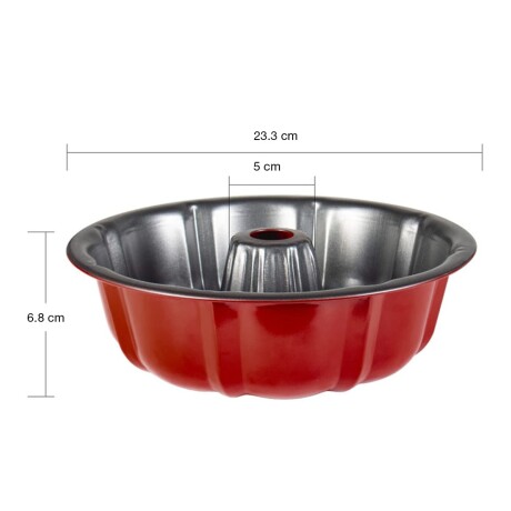 Molde Antiadherente con Tubo Rojo