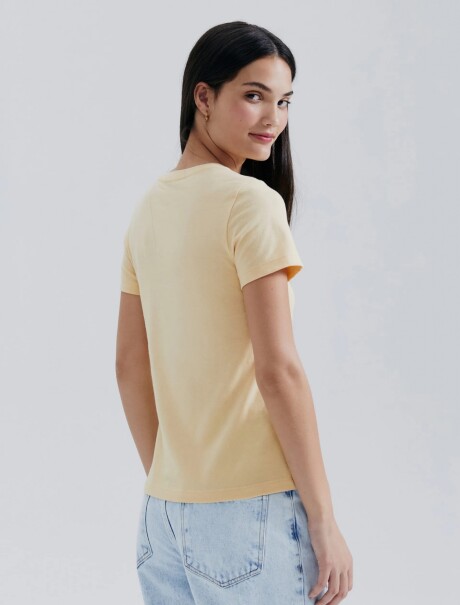 CAMISETA BÁSICA SLIM WORLD AMARILLO