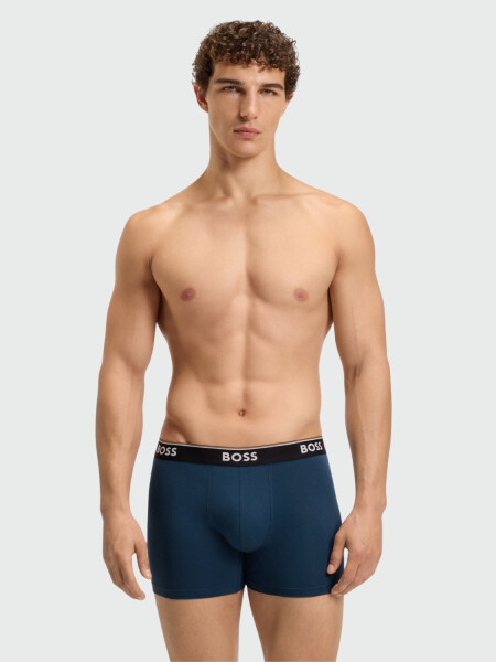 BOSS - Pac 3 Bóxers de Algodón Logo Alta Automática