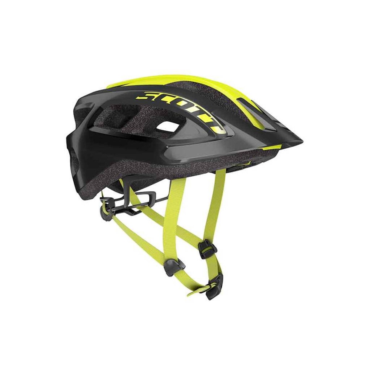 Casco Scott Supra - Negro/amarillo Fluo 