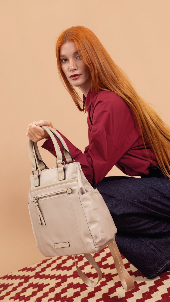 CARTERA MOCHILA VAINILLA - VISON 