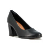 Comfortflex Zapato Taco Alto Cuadrado Con Texturta Negro