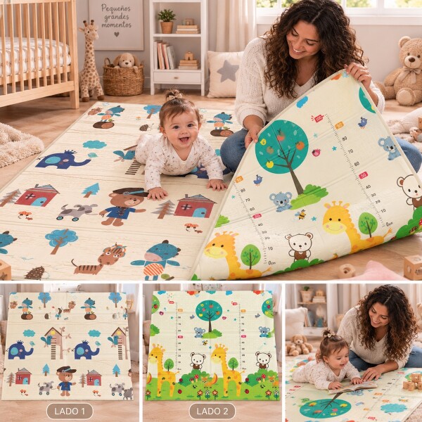 Alfombra Plegable Para Bebes Niños Reversible Antigolpes IMBACK Color Beige Alfombra Plegable Para Bebes Niños Reversible Antigolpes IMBACK Color Beige