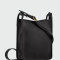 Longchamp -Cartera de cuero cruzada, Zipped Negro