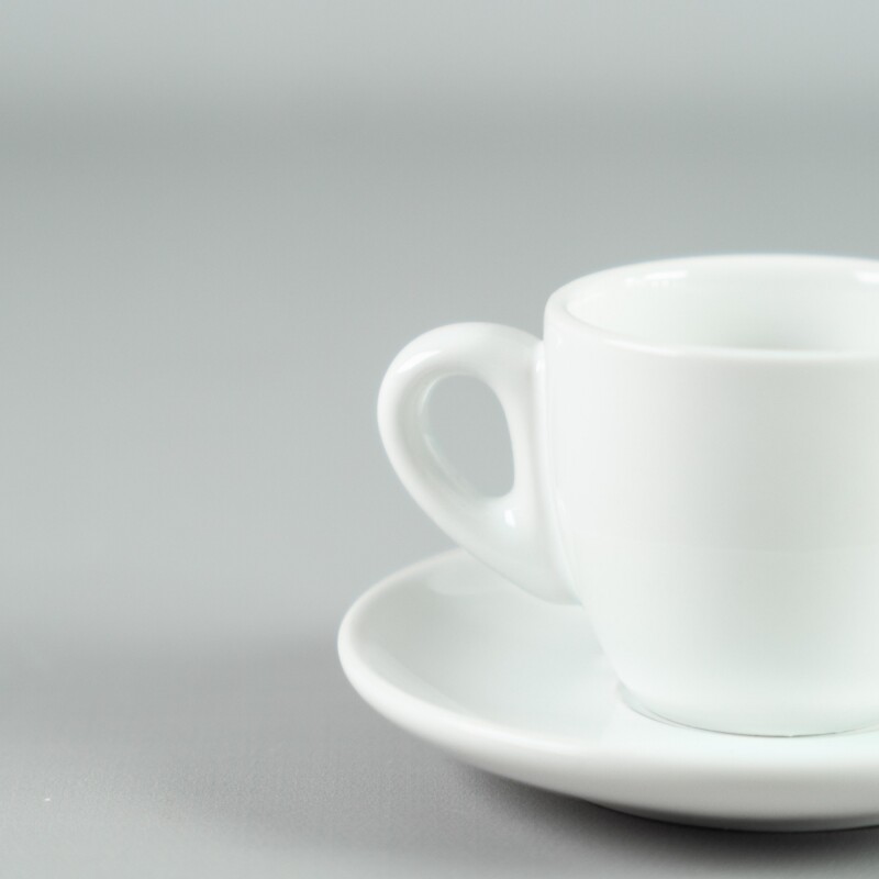 Taza de Café 90ml c/ Plato 11,5 cm Blanco Choosing Taza de Café 90ml c/ Plato 11,5 cm Blanco Choosing