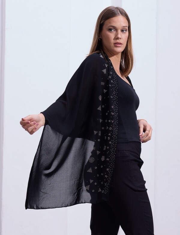 Pashmina Noche NEGRO/PLATEADO