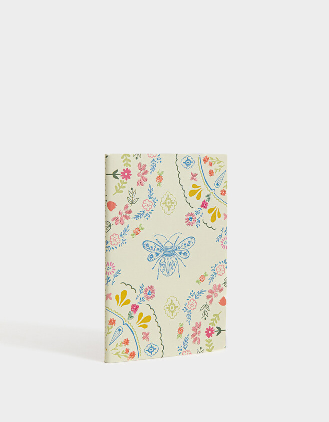 Anotadores Cuadernos y Memos Cuaderno A5 Tapa Blanda Encuadernado Con Bordados - Azul Celeste