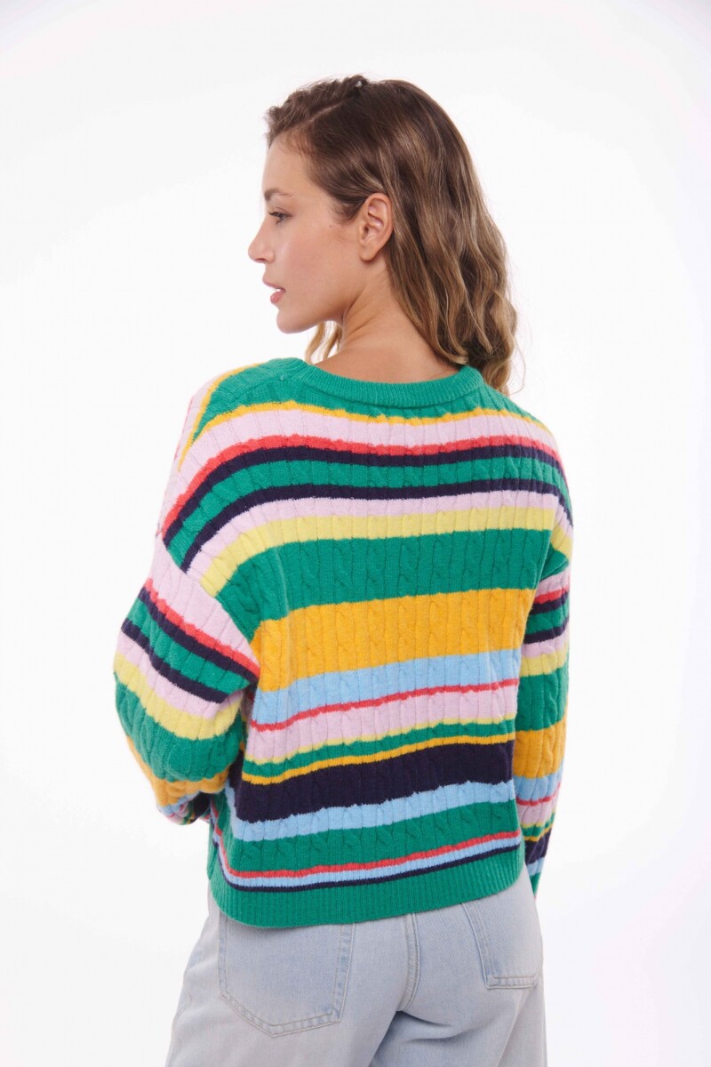 BUZO CHARO FRANJAS MULTI VERDE