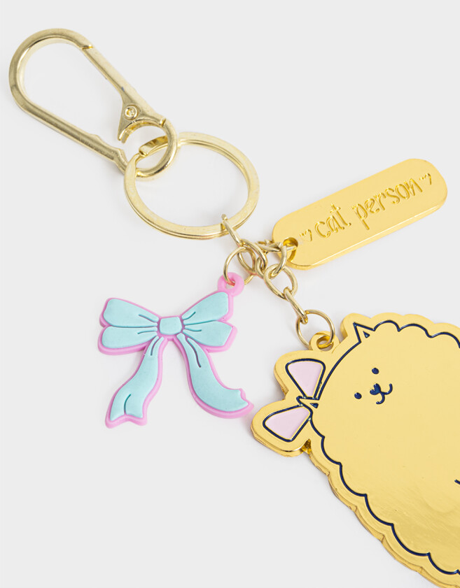 Llavero Metal Llavero Metálico En Forma De Gatito - Dorado