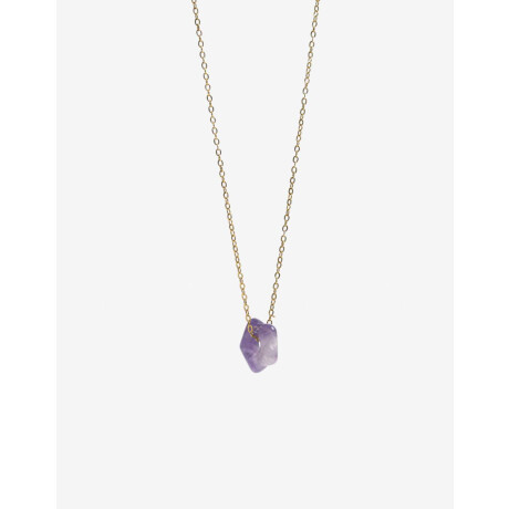 Cadena Corta con Dije Piedra Dorado