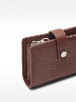Cartera Con Textura S burdeos