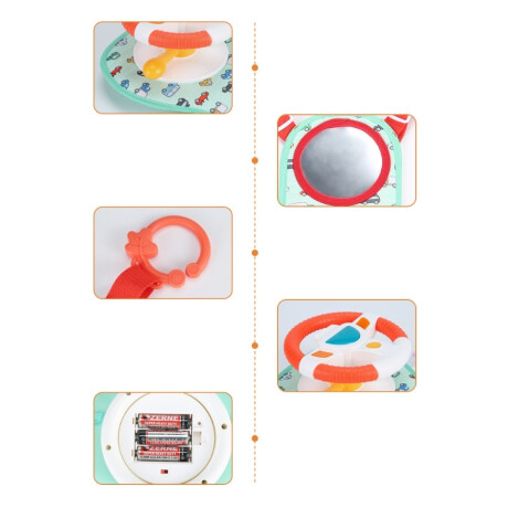 Volante Interactivo Huanger He0623 Con Sonidos Y Luces Ub MULTICOLOR