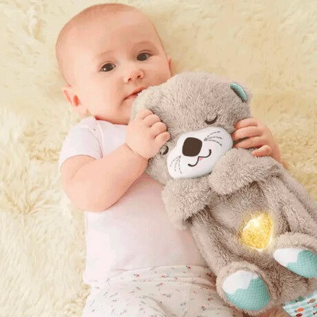 Oso de peluche con ruido blanco, luces y movimiento Gris